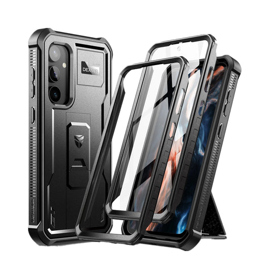 For Samsung Galaxy S23 FE 360 Full Body Bumper Military Grade Armor Shockproof Shell Case Bracket with Built in Screen Protector