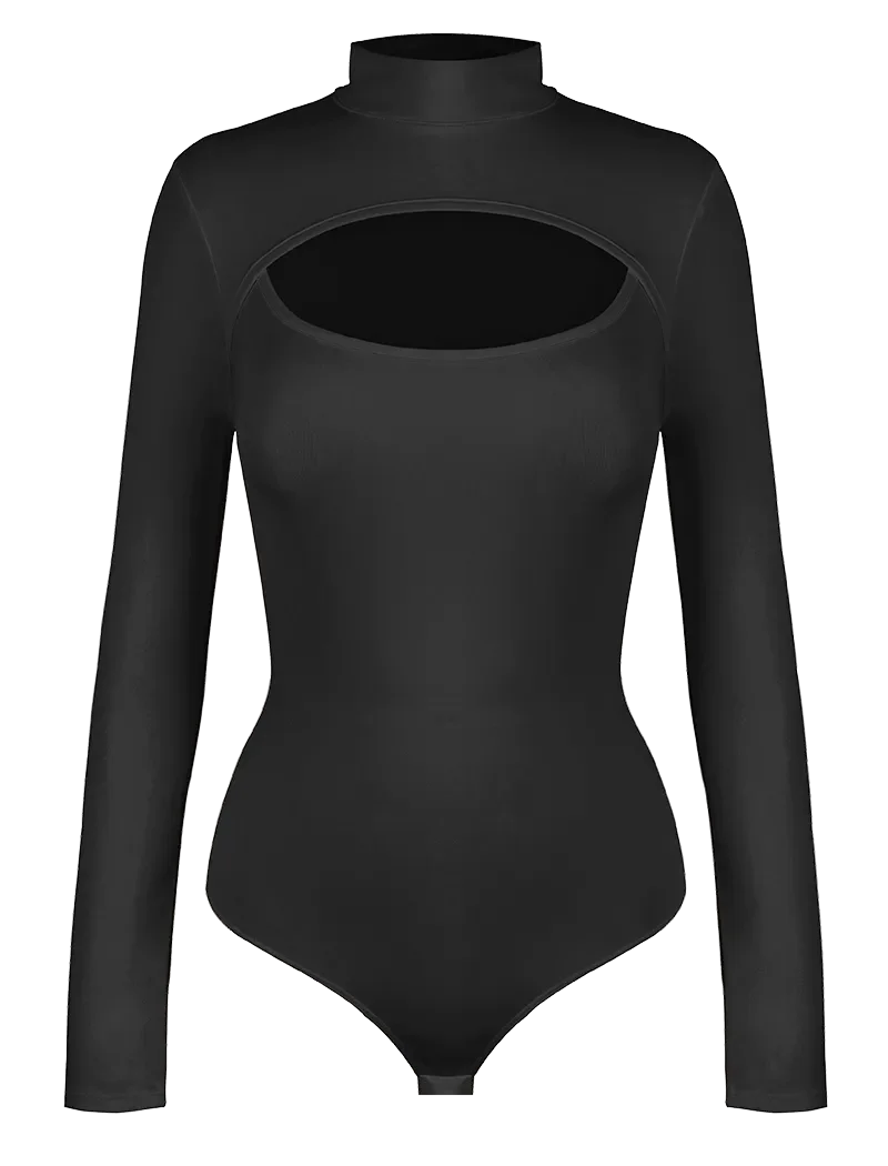 High Collar Shapewear Bodysuit for Women – Tummy Control Slimming Corset