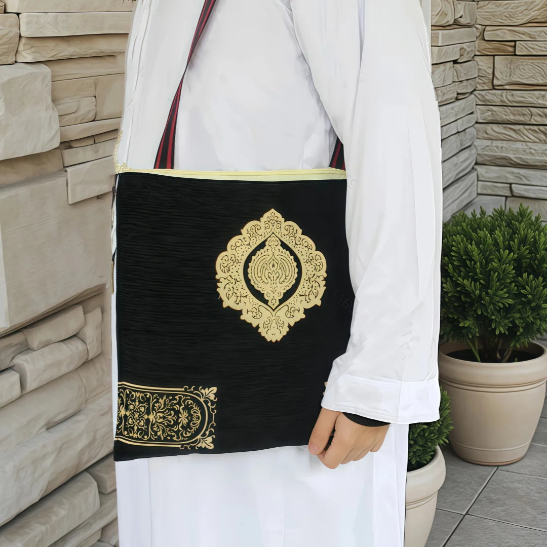 Muslim Prayer Rug With Portable Bag Prayer Beads Muslim Gift for Women Men Soft Mat Islam Gifts Set for Ramadan Eid Hajj Travel