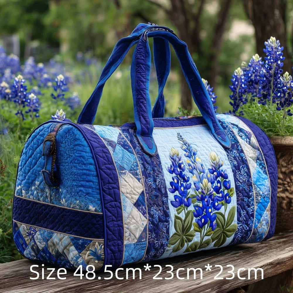 Fashion 3D Printed Quilted Travel Bag for Women Floral Tote Weekender Large Flower Pattern Carry On Handbag Vacation Bags