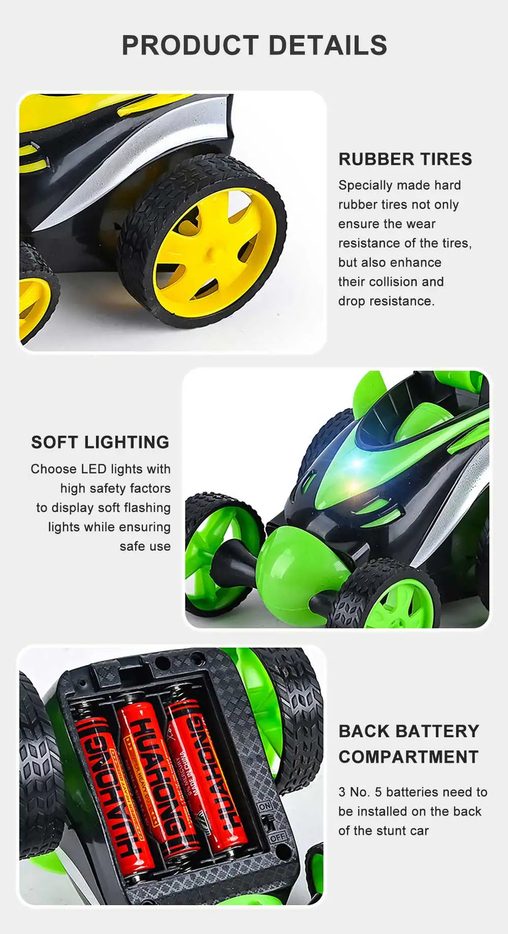 Remote Control Car - Rc Stunt Car for Boy Toys, 360 Degree Rotation Racing Car, Rc Cars Flip and Roll, Stunt Car Toy for s