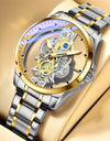 Men Watch Skeleton Quartz Wristwatch Gold Skeleton Retro Man Watch Top Brand Luxury Clock Watches