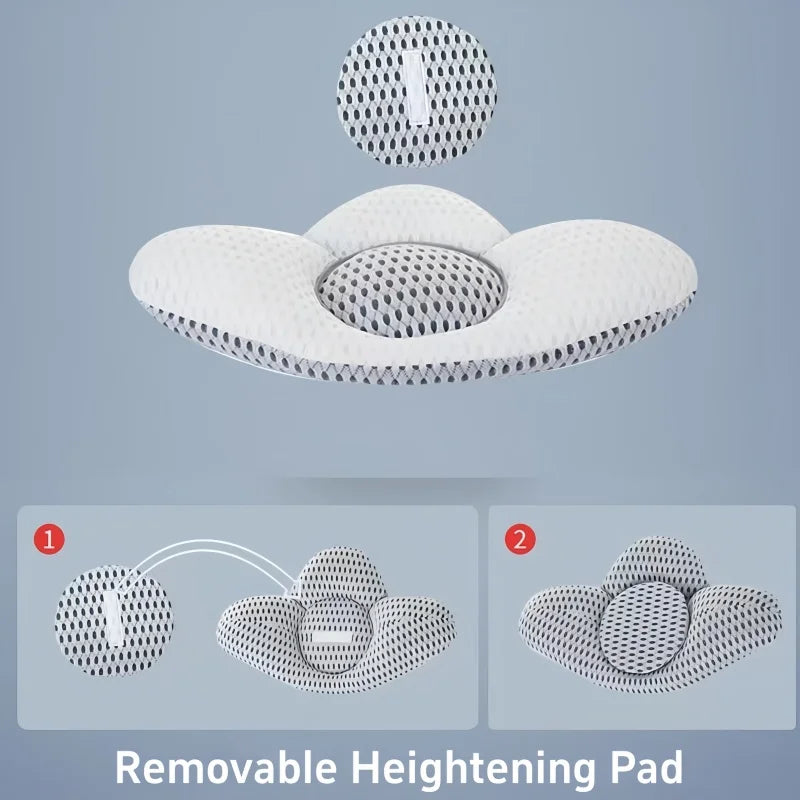 54*34*6CM Waist Pillow Adjustable Height Lumbar Support Ergonomics Sleeping Pillow Natural Buckwheat Shell Cushion