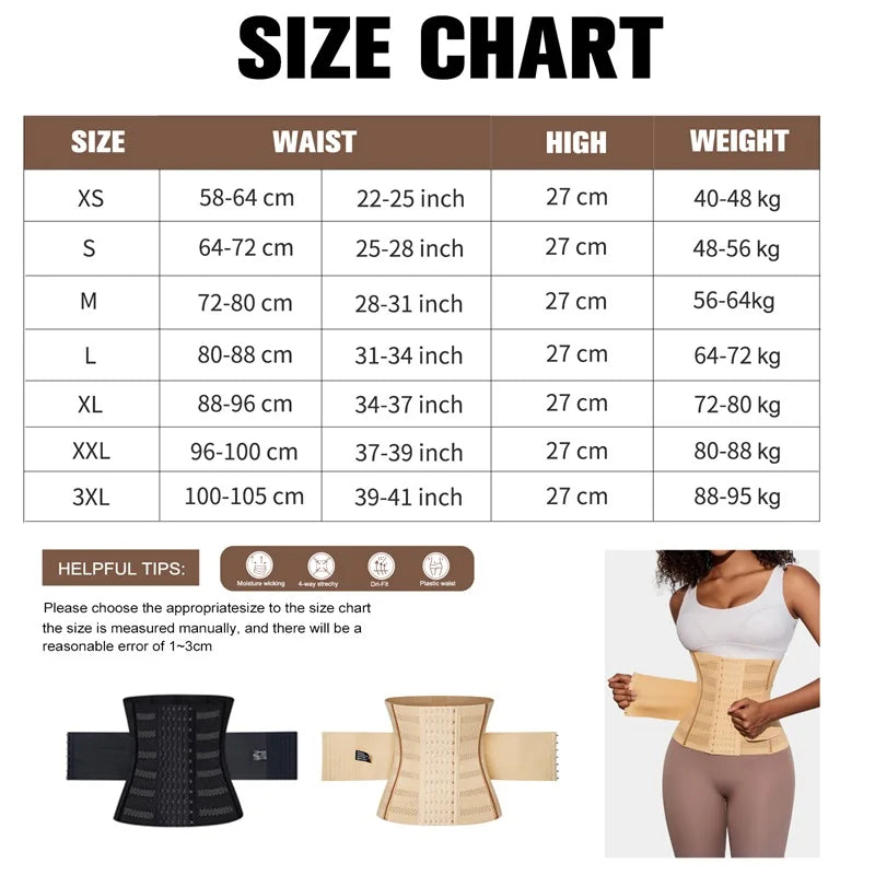 Double-Layer Waist Trainer Belt for Women – Slimming Tummy Wrap & Workout Shapewear