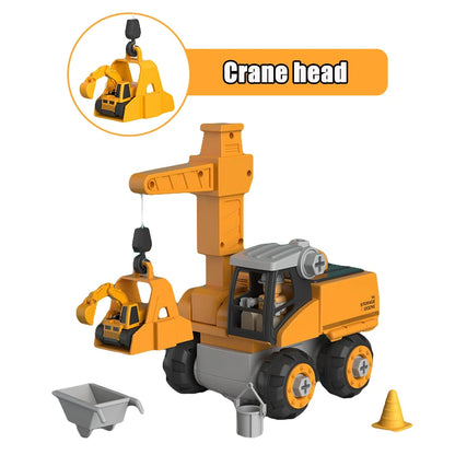 Screw Toy Nut Disassembly Deformed Blocks Engineer Truck Excavator Building Education Construction Set Kids Plastic Boy Toy Gift