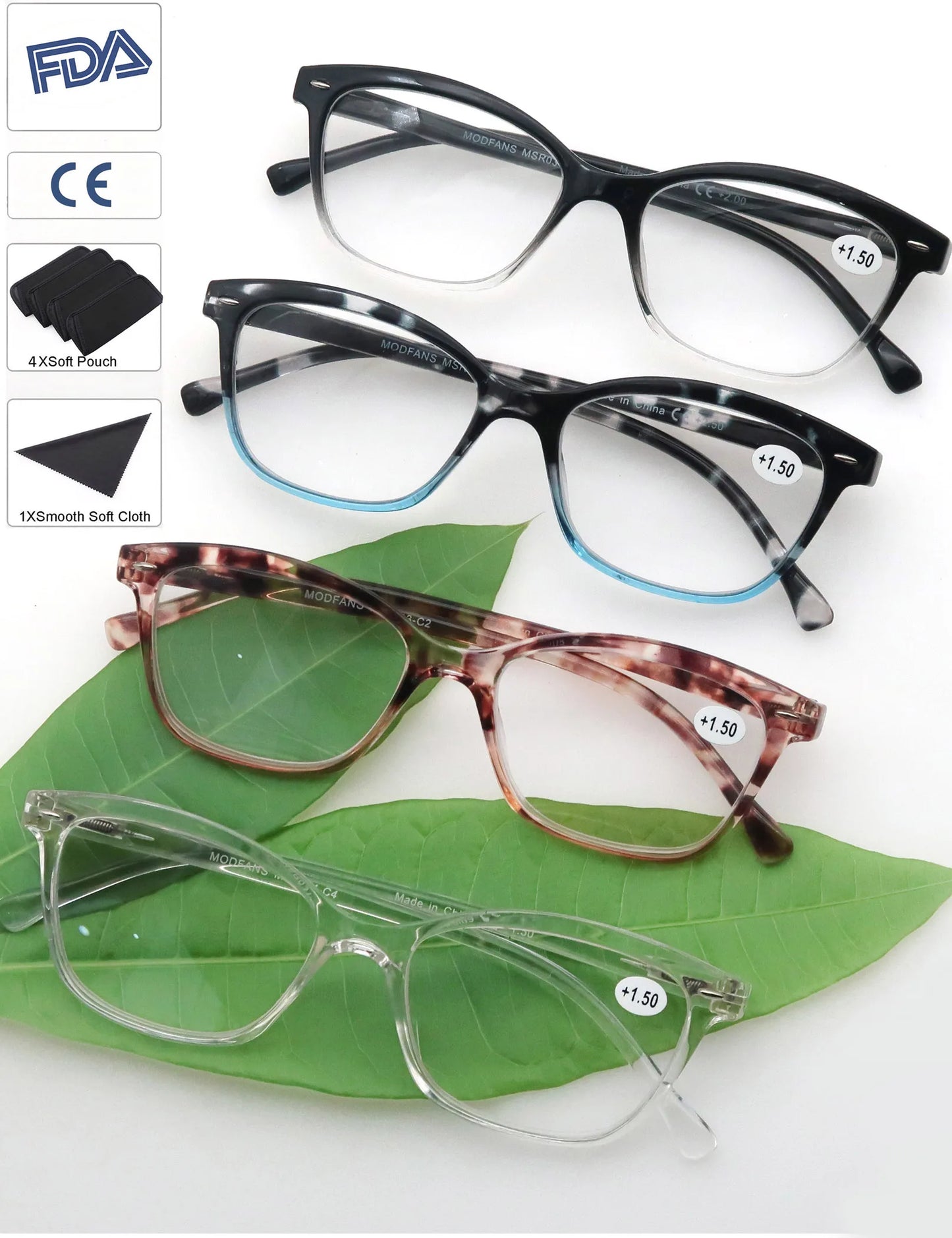 Reading Glasses Classic Round Stylish Frame Readers Eyeglasses Spring Hinge Presbyopia Glasses