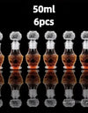 50ml 100ml 6pcs 12pcs Whisky Glass Liquor Bottle French Carved For Alcohol Wedding Gifts Wine Mini Container Storage Favour Set