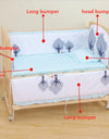 6-Pcs Soft  Crib Bedding Set – Standard Size Nursery Set for Boys & Girls (4 Bumpers, Mattress, Pillow)