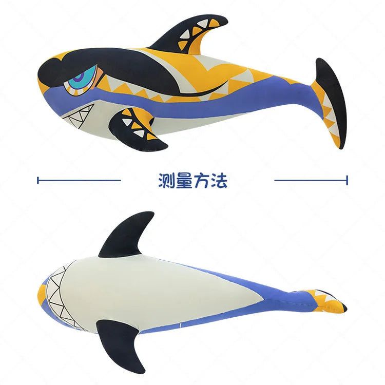 Cute Pirate Shark Plush Stuffed Doll Pillow Toy