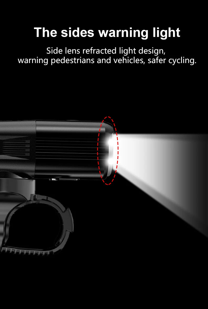 BR800 Bike Light with Tail Light USB Rechargeable LED MTB Front Lamp Headlight Aluminum Flashlight Bicycle Light