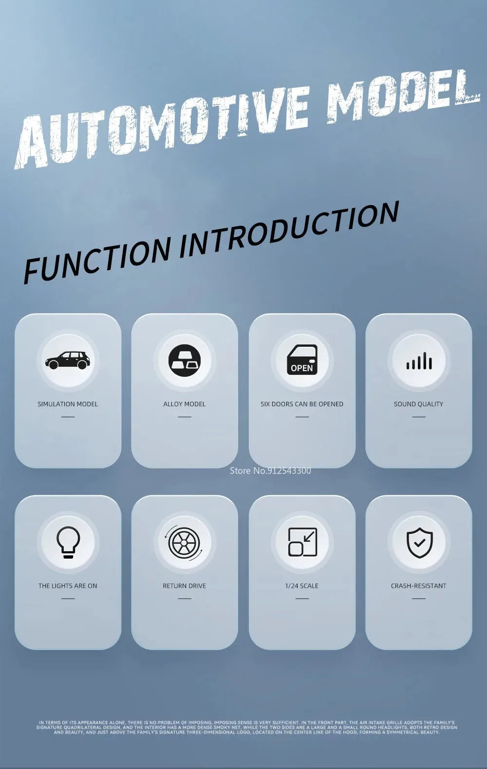 1:24 Scale 300SL GLE350 Toy Sports Car Model Music Light Pull Back Doors Opened Off-road Vehicle Models Ornament Gifts