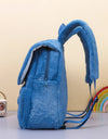 Disney Plush Backpack Ins Japanese Blue Stitch Funny Cartoon Large-Capacity Student Backpack Kindergarten Bag