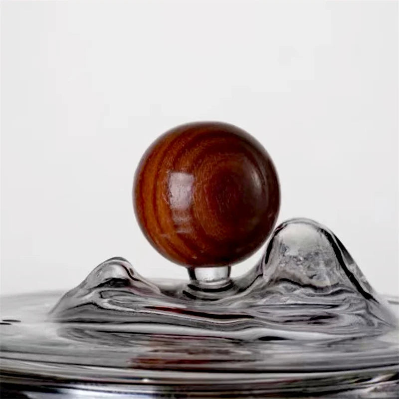 Kung Fu Glass Teapot with Water Separation and Dual Purpose Design