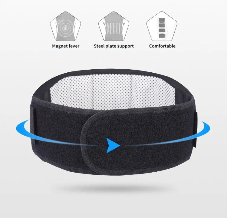 Adjustable Waist Tourmaline Self heating Magnetic Therapy Back Waist Support Belt Lumbar Brace Massage Band Health Care