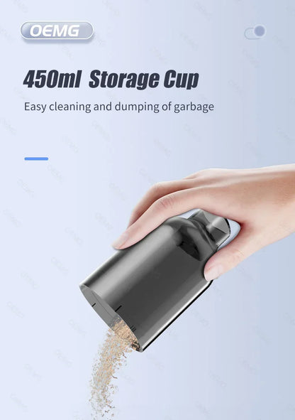 150000PA Car Vacuum Cleaner Powerful Wireless Vacuum Cleaner Portable Strong Suction Handheld Car Cleaner Home Appliance