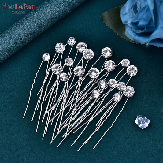 Rhinestone Hair Pin Set Hair Clips Bridal Wedding Hair Accessories Girls Hairpin Bride Headwear