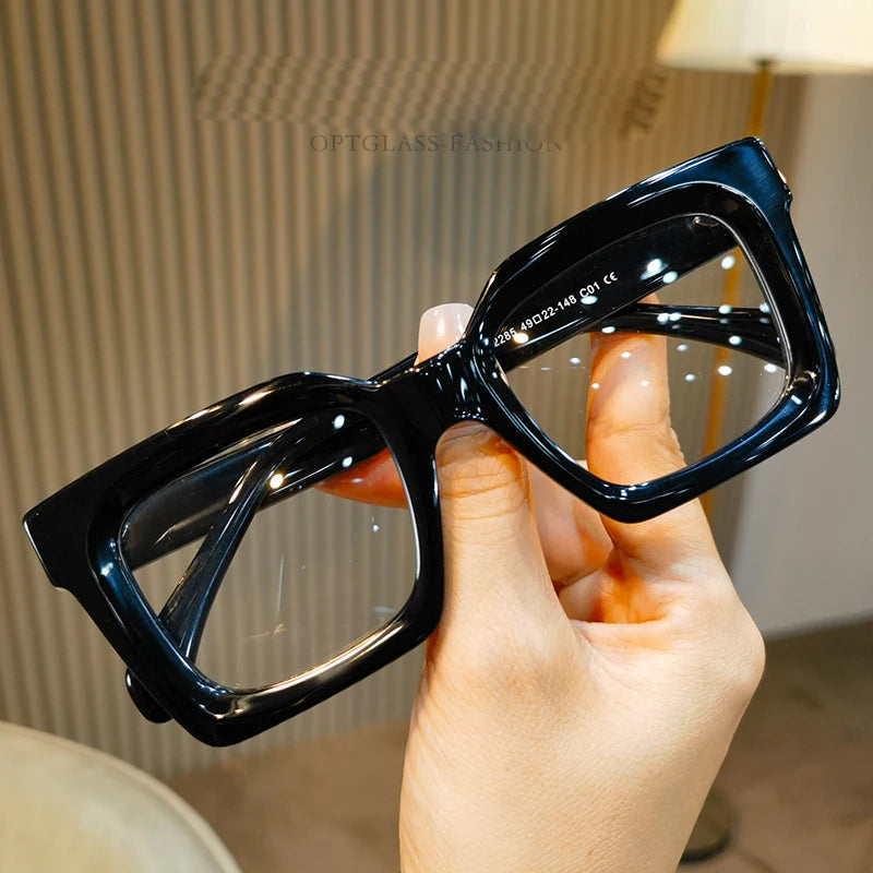 Luxury Acetate Spectacle Frame Fashion Retro Square Eyeglasses Optical Prescription Frames