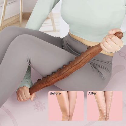 Wood Therapy Lymphatic Drainage Massage Roller Stick Tools, Fascia Blaster Stomach Cellulite Massager for Neck Back Waist Leg