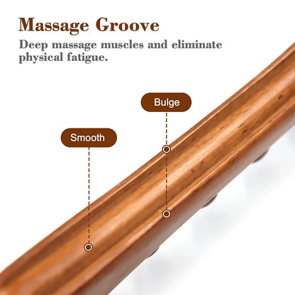 8 Beads Gua Sha Stick Wooden Body Massage Stick Handheld Abdomen Cellulite Massager For Back Relief Wood Therapy Massage Relaxed