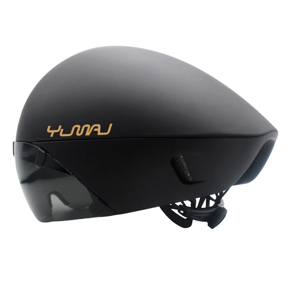 Aerodynamic Triathlon Cycling Helmet With Magnetic Goggles