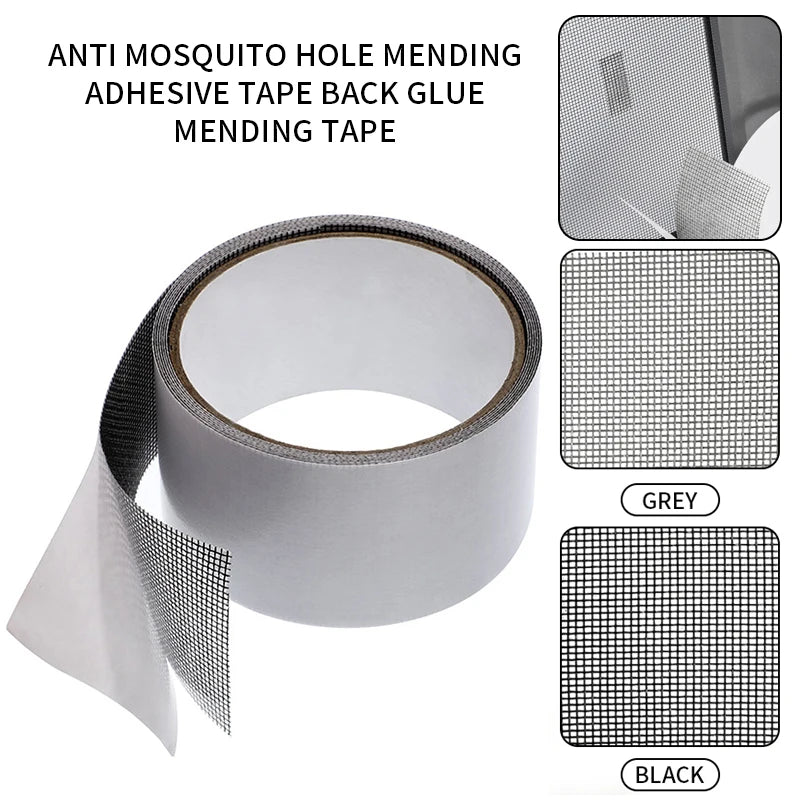 Window Net Anti-mosquito Mesh Screen Repair Tape Repair Broken Hole Window Waterproof Patch Net Self-adhesive Mesh Tape Tool