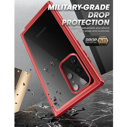 For Samsung Galaxy S22 Ultra Case 6.8 inch (2022) UB Edge Pro Slim Frame Clear Back Case with Built-in Screen Protector