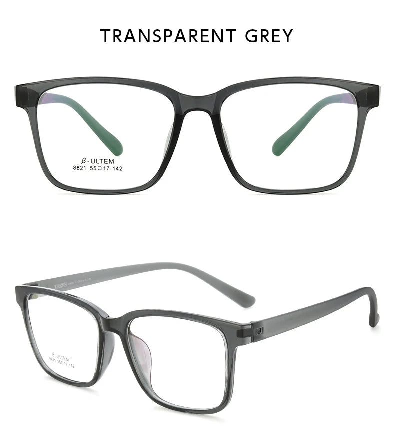 HONGMEI Ultralight and Comfortable Men's and Women's Glasses Frame TR90 Screwless Design Optical Prescription Glasses Frame 8821