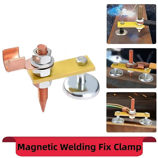 Magnetic Welding Head Support Clamp Strong Magnetism Welding Support Heads Large Suction Welding Ground Clamp Holder