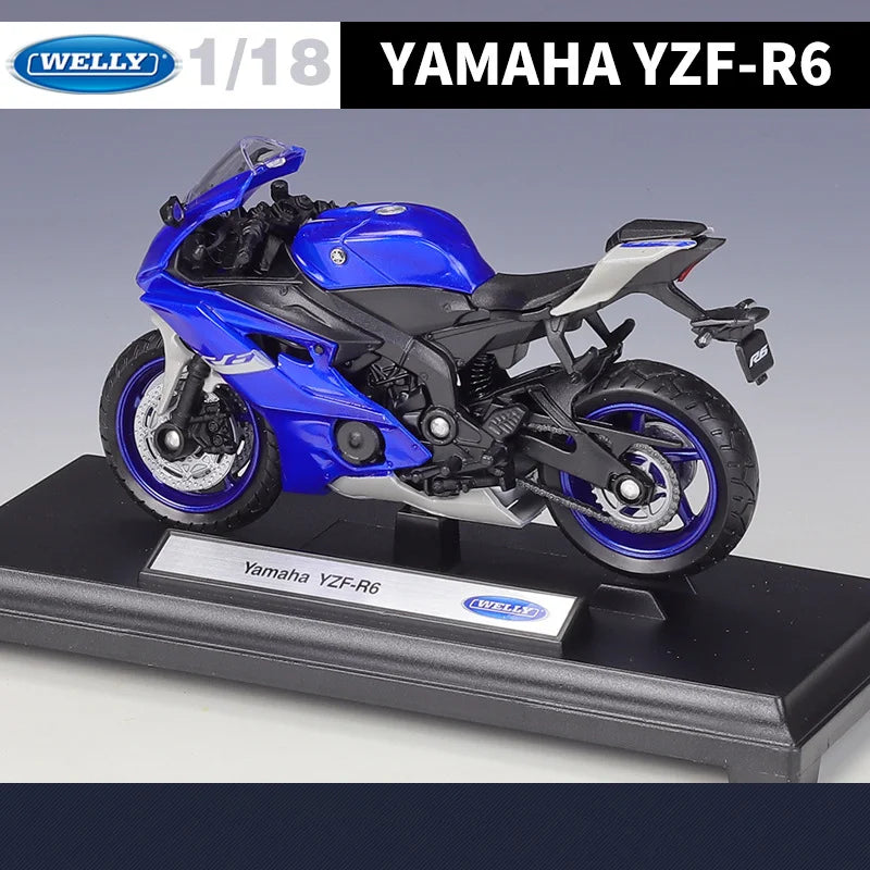 Diecast Yamaha YZF R6 Racing Motorcycle Model 1 to 12 Scale