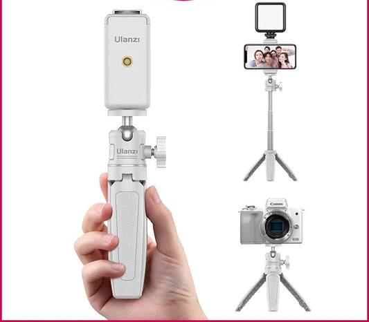 SLR Camera Smartphone Vlog Tripod Mini Portable Tripod with Cold Shoe Phone Mount for iPhone Android