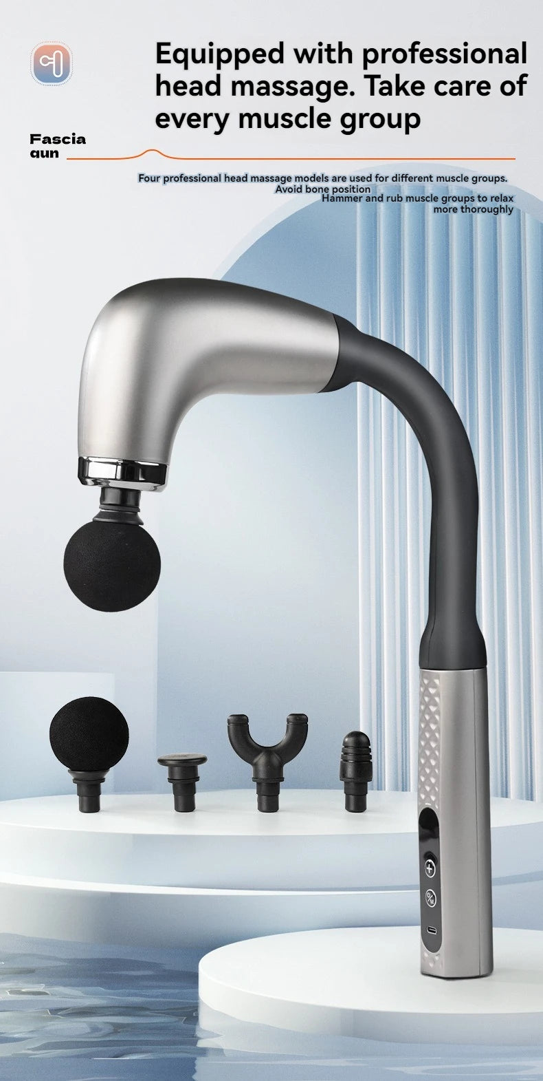 Smart Fascia  Electric Massager Massage Hammer Rechargeable Fascia  Home Handheld Hammer Back Artifact Body  Massager