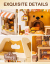 Food Box Shop Rolife Miniature Doll House DIY Miniature House Kit Diorama House Building Set with LED Room