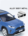 1:24 Scale RAV4 Camry Model Car Toy Metal Diecast Simulation Collection Sound & Light Vehicles Models Hobby Ornaments Gifts
