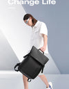15.6-inch laptop Men's business backpack waterproof multi compartment travel bag Black backpack