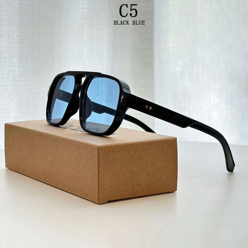 Vintage Square Sunglasses With UV400 Protection