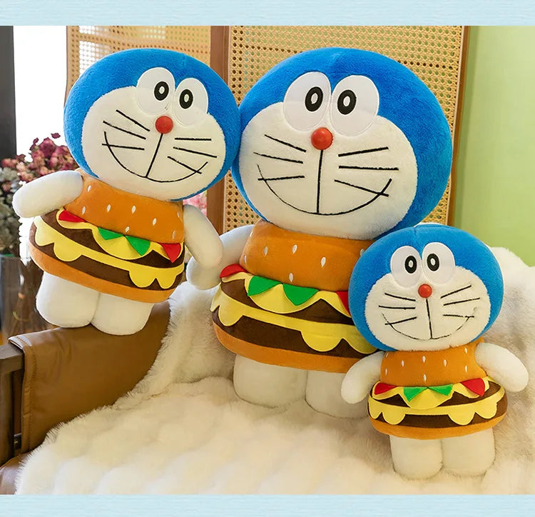 Large Blue Robot Cat Plush Stuffed Doll Toy