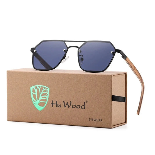 Metal Wooden Sunglasses Black Sunglass Polarized Driving