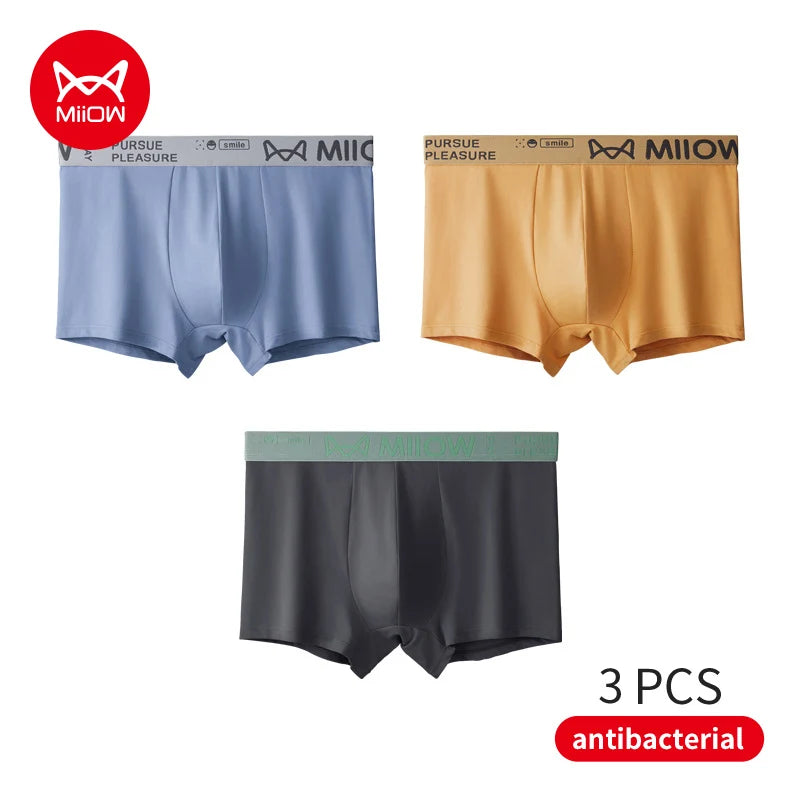 3-Pack Men’s Cotton Graphene Boxers – Soft, Antibacterial, 4XL Underwear