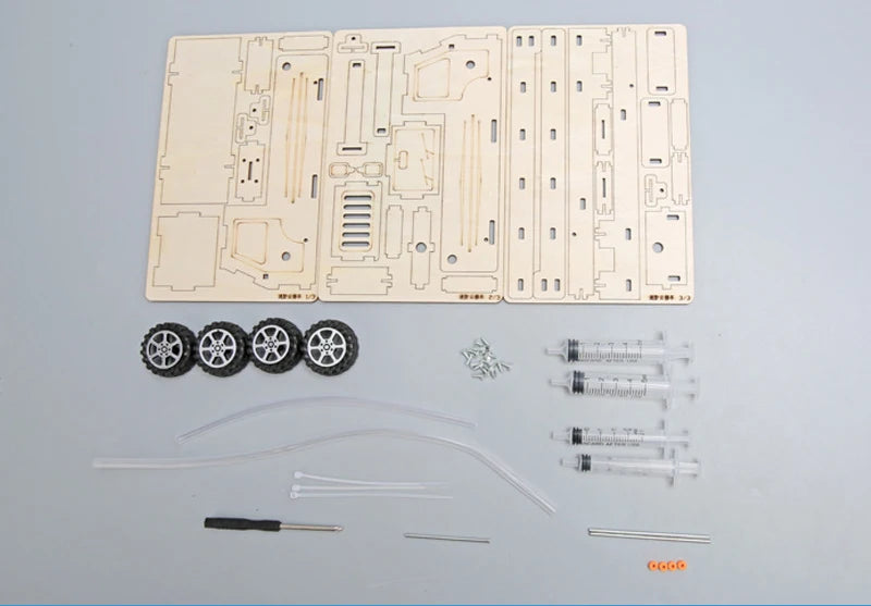 3D Wooden Puzzle DIY Physical Model Science Experiment Educational Toy Password Box Grain Fan Assembly Model DIY Decoration Gift