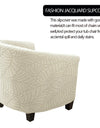 Tub Club Armchair Covers Leaves Jacquard Bar Chair Cover Solid Color Relax Single Sofa Slipcovers with Seat Cushion Cover Home