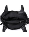 Big Black Shoulder Bags Large Soft Leather Crossbody Handbag Travel Tote Bag