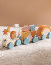 Baby Montessori Toys Wooden Train Baby Educational Toys Wooden Rainbow Blocks Trolley Baby Learning Toys Children Birthday Gifts
