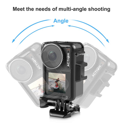 for DJI Osmo Action 4 / 3 Vertical Plastic Protective Frame Cage with Cold Shoes