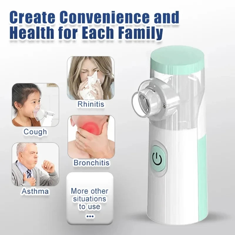 USB Medical Nebulizer Handheld  Adult  Cough Compressor Sprayer Portable Compact Adjustable Nebulizer Home Nebulizer