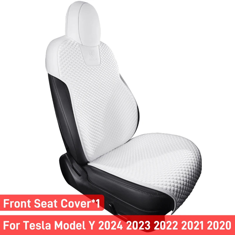 For Tesla Model 3 Model Y 2024 2025 Car Seat Cover Ice Silk Seat Cushion For M3 MY 2023 2022 Summer Seat Cover Juniper Highland