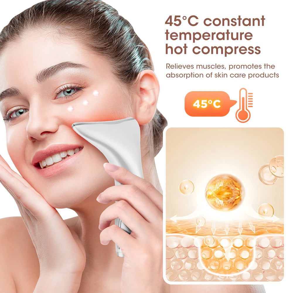 Neck Massager Lifting Face Neck Beauty Device Neck Care Device 3 Color Light 45℃ Constant Temperature Hot Compress