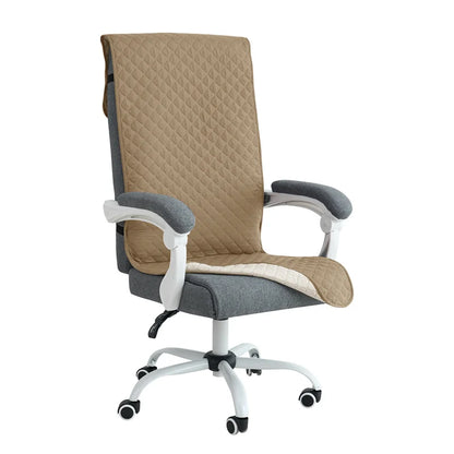 Office Chair Cover Anti-slip Long Boss Office Chairs Pad 1piece with Elastic Strap Swivel Computer Dust Armchair Slipcover