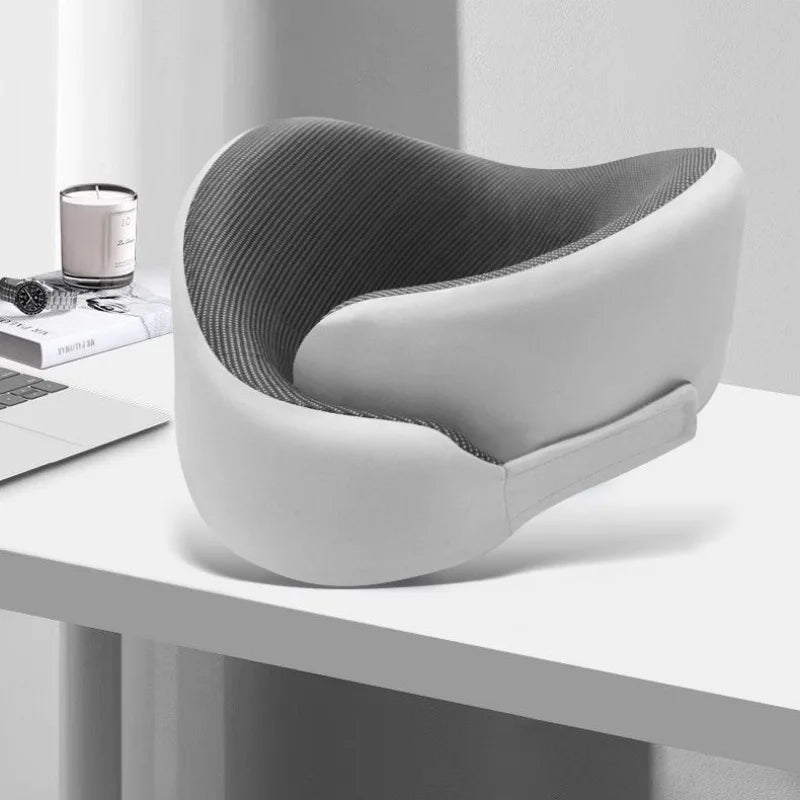 Memory Sponge Neck Pillow Adjustable Size U-shaped Neck Pillows Portable Nap Pillow For Travel Working Cervical Vertebra Protect