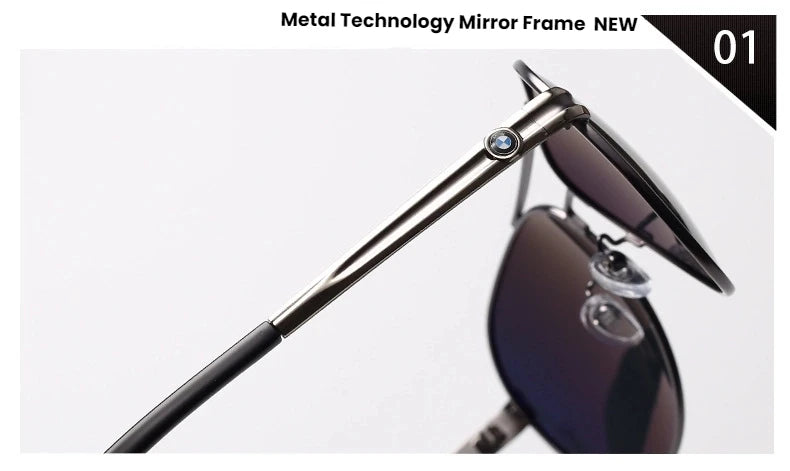 BWM Sunglasses Luxury Polarized Men UV400 Anti-Glare Retro Flight Sunglasses Driving Cycling Fishing Outdoor Hiking Sunglasses