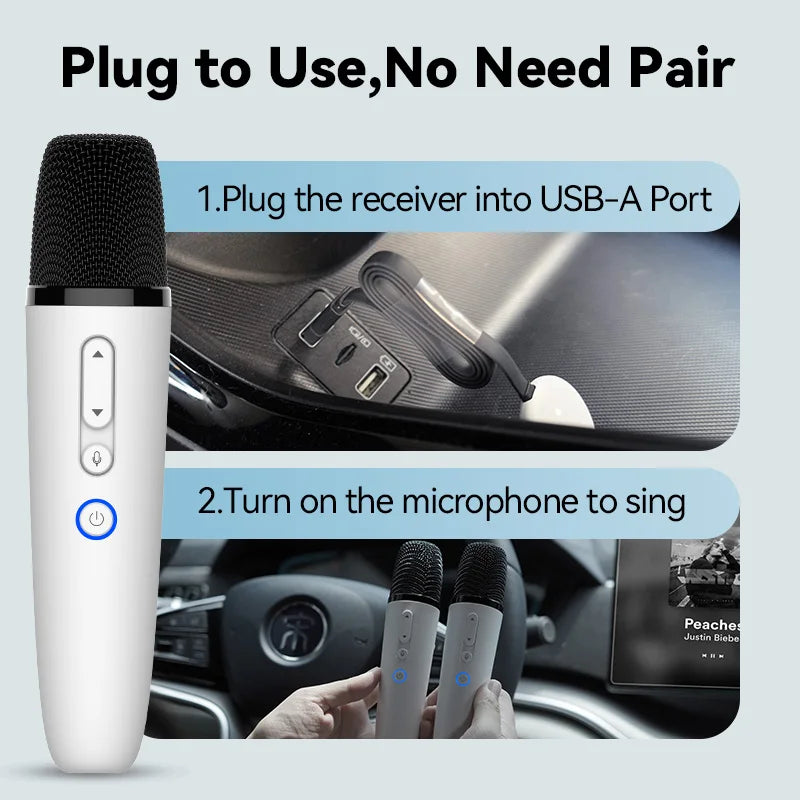 BYD & DENZA Official factory Car Microphone With Receiver, Karaoke Microphone for BYD all Models + Denza J5 J7, Original sale.